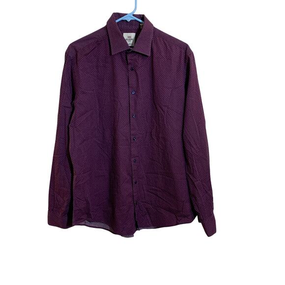 Ben Sherman Button Up Dress Shirt Tailored Slim Fit Sz Med Preppy Shirt Career - Picture 1 of 12